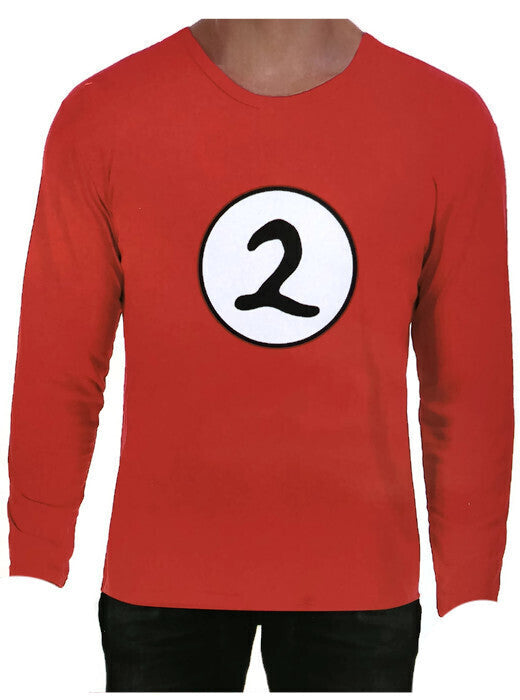 Adult Cat In The Hat Thing 2 Long Sleeve Red Top Costume Book Week - M