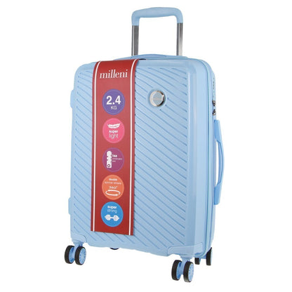 Pierre Cardin Inspired Milleni Luggage Bag Large in Blue + Milleni Waist Bag (2 Items)