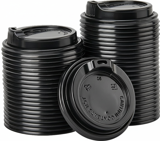 1000x Plastic Coffee Cup Sip Lids Suits 8oz/10oz Cups Take Away Bulk 80mm