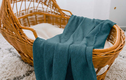 Ponchik Babies + Kids - Ribbed Swaddle Jersey Wrap - Jewel