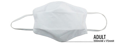 3x Tigerplast Fabric Face Mask Washable Reusable Mask Protect Cover - White