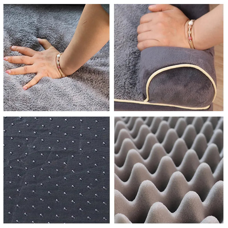XXL Size PawfectFriend Orthopedic Dog Bed 3-Side Comfort Bolster Padded Calming Mattress Bed with Removable Cover