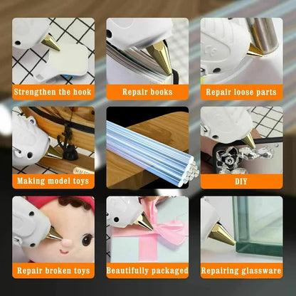 10 X HOT MELT GLUE GUN TRIGGER ADHESIVE WITH STICKS REPAIR KIT FOR USE