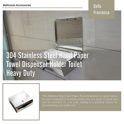 304 Stainless Steel Hand Paper Towel Dispenser Holder Toilet Heavy Duty
