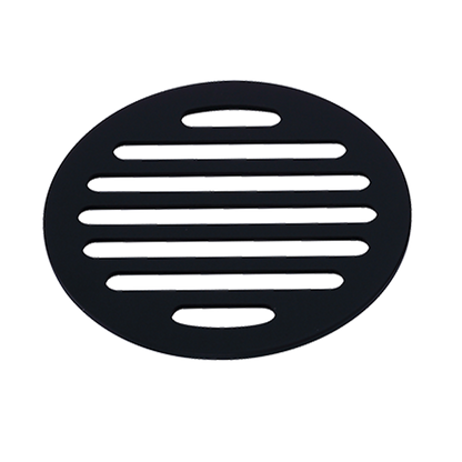 Square Black Floor Grate Drain 110 mm Full Brass Construction