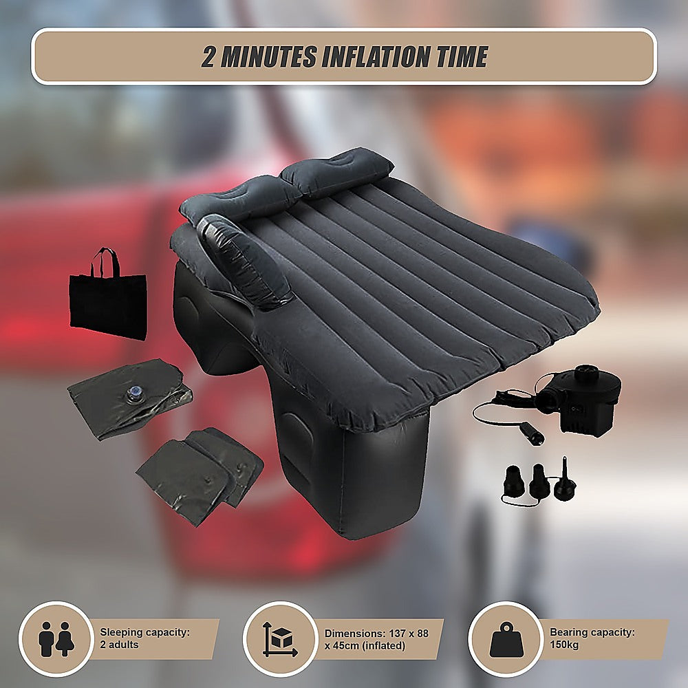 Inflatable Car Back Seat Mattress Portable Travel Camping Air Bed Rest Sleeping