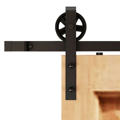 2M Big Spoke Wheel Sliding Barn Door Hardware