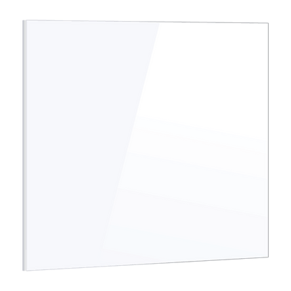 Toughened 90cm x 75cm White Glass Kitchen Splashback