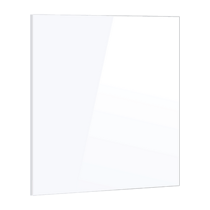 Toughened 60cm x 70cm White Glass Kitchen Splashback