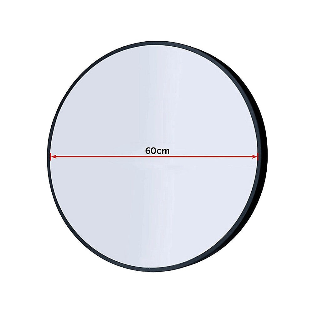 60cm Round Wall Mirror Bathroom Makeup Mirror by Della Francesca