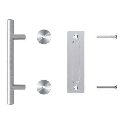 12" Barn Door Handle Sliding Flush Pull Wood Door Gate Hardware Stainless Steel