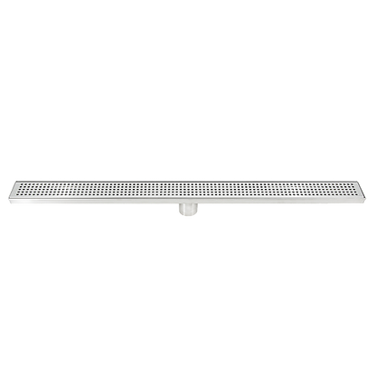 900mm Bathroom Shower Stainless Steel Grate Drain w/Centre outlet Floor Waste Square Pattern