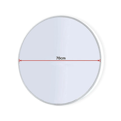 70cm Round Wall Mirror Bathroom Makeup Mirror by Della Francesca