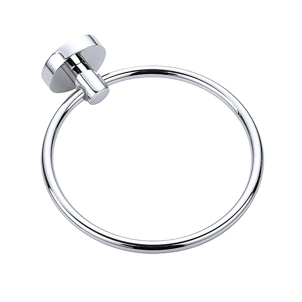 Classic Chrome Towel Bar Rail Ring Bathroom