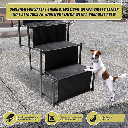 Folding Pet Dog Car Boot Access Steps Ladder Stairs Strong Lightweight