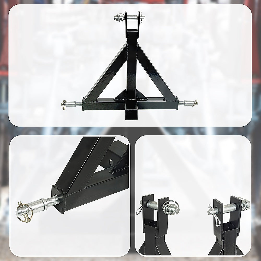 Heavy Duty Steel 3 Point 2" Trailer Hitch Receiver Tow Drawbar For Cat 1 Tractor