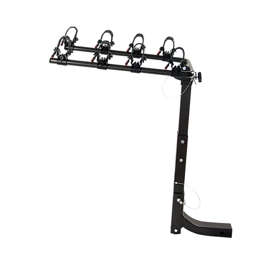 Premium 4-Bike Carrier Rack Hitch Mount Swing Down Bicycle Rack W/ 2" Receiver