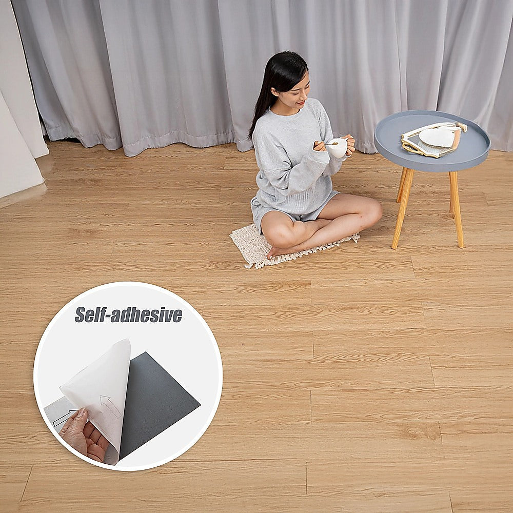 Vinyl Floor Tiles Self Adhesive Flooring Oak Wood Grain 16 Pack 2.3SQM