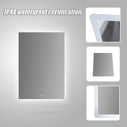 Smart Mirror Bathroom Vanity LED Lighted Wall Mirror 800x600mm