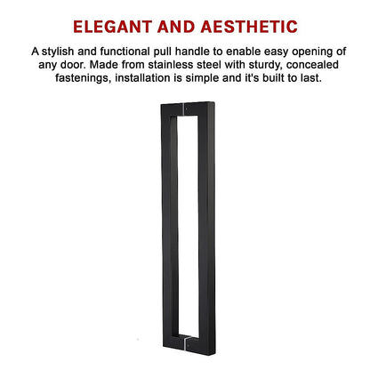 Entrance Door Pull Handle Matte Black 1200mm