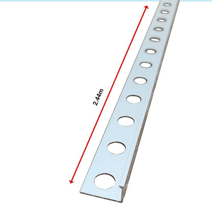 10 x Tile Trim Heavy Duty L Shaped Edge Aluminium 10mm