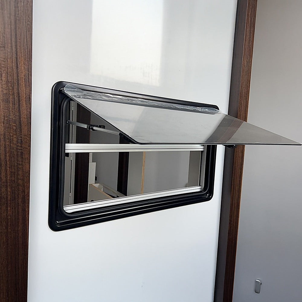 RV Caravan Camper Van Hinged Push Out Window Motorhome Exit Window 900mm x 500mm