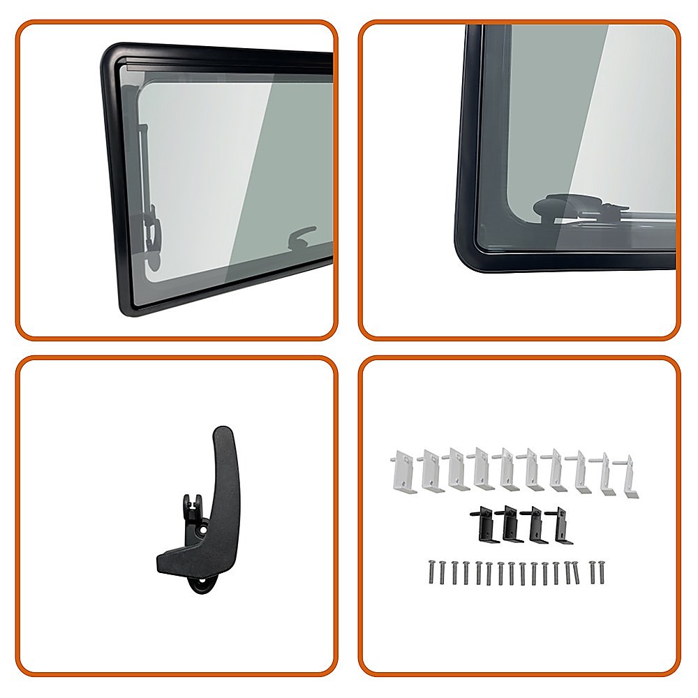 RV Caravan Camper Van Hinged Push Out Window Motorhome Exit Window 900mm x 500mm