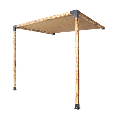 Roof Pergola Gazebo Shed Matte Black Steel Brackets and Coffee Screen DIY Kits