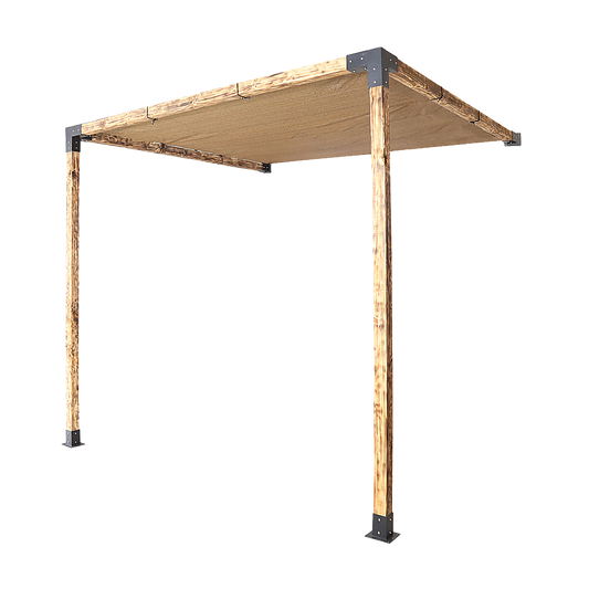 Roof Pergola Gazebo Shed Matte Black Steel Brackets and Coffee Screen DIY Kits
