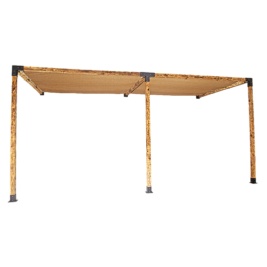 Roof Pergola Gazebo Shed Matte Black Steel Brackets and Coffee Screens DIY Kits
