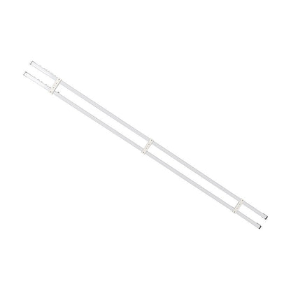 1.5m Double Curtain Tracks Aluminium Rail & Brackets For Both Curtain and Sheer with ceiling and wall accessories