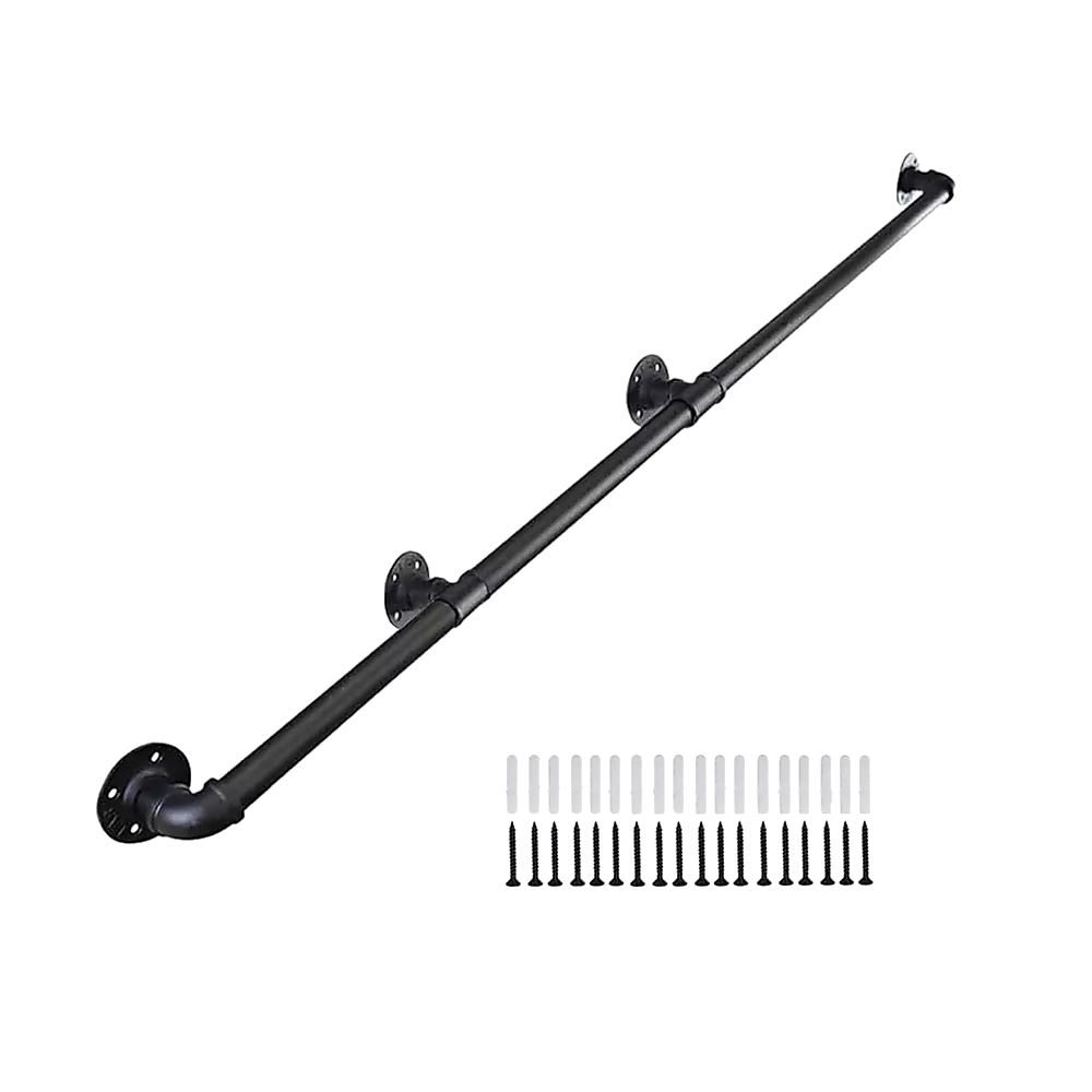 2m Handrail Stair Rail Grab Balustrade Staircase Banister + Installation Kit