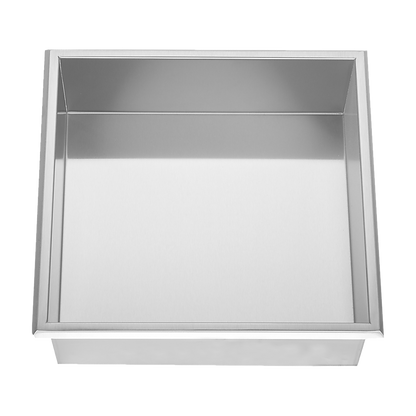 336 x 336 x 101mm Shower Niche Single Shelf Organizer No Tile Needed in Stainless Steel Finish