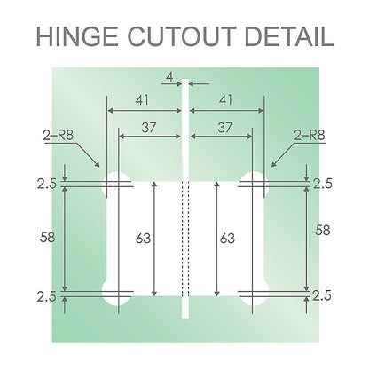 90x90cm Double Door Corner Shower Screen with Gunmetal Brackets and SS Hinges, Round Knob Handle