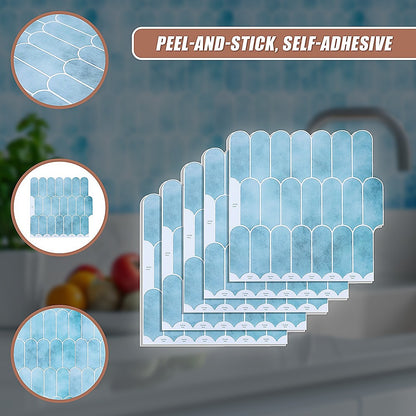 5pcs 3D Wall Stickers Self-adhesive Wallpaper Resistant High Temperature