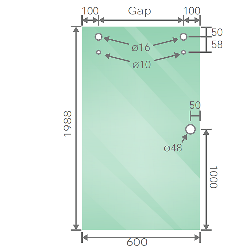 120x90cm Frameless Glass Sliding Corner Shower with Nickel Rail and Hardware