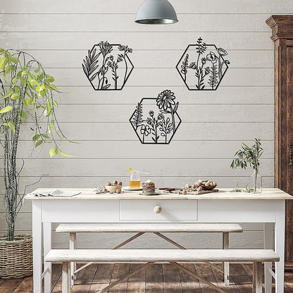 3pc Metal Art Wall Decor