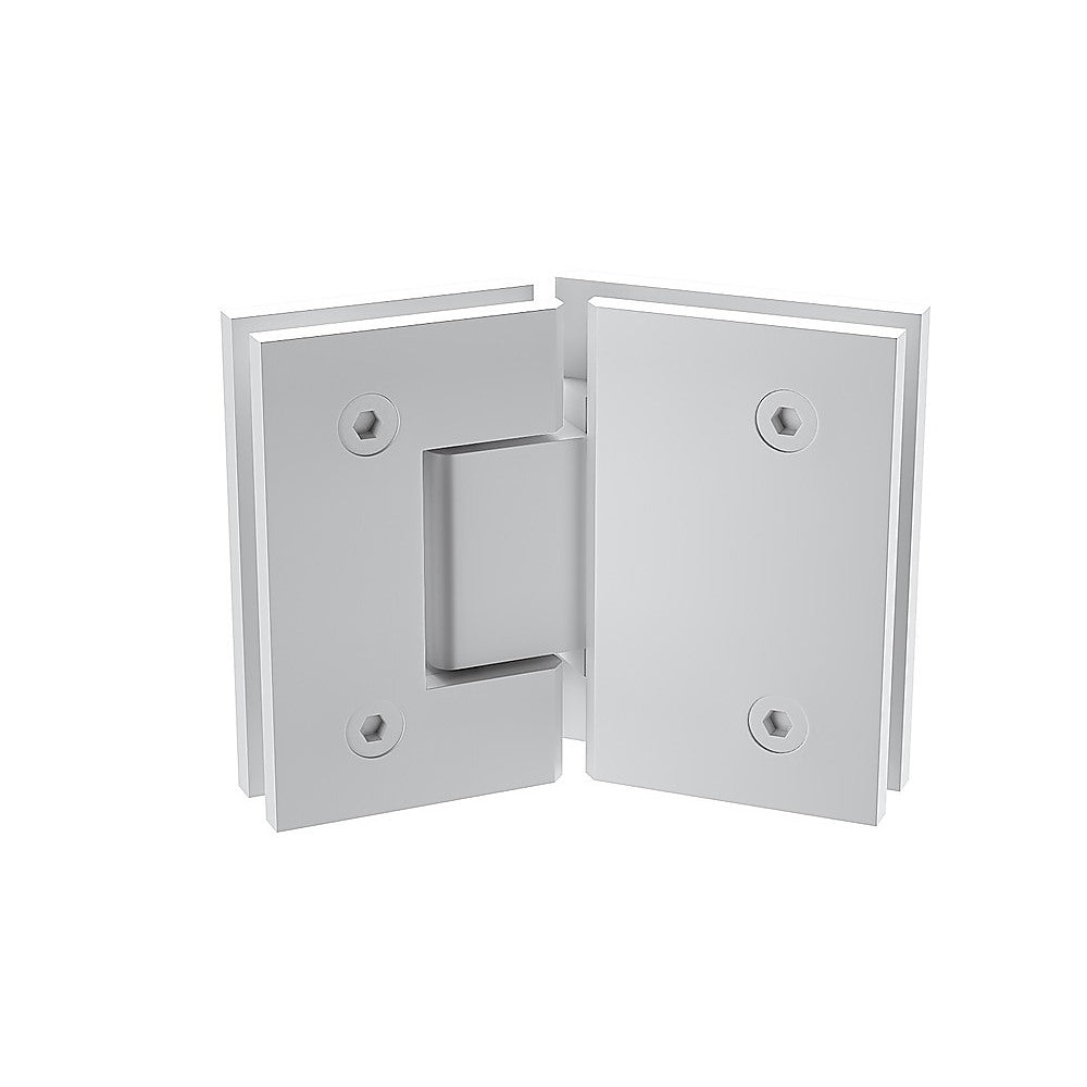 135° Glass-to-Glass Stainless steel Square Shower Hinge in White