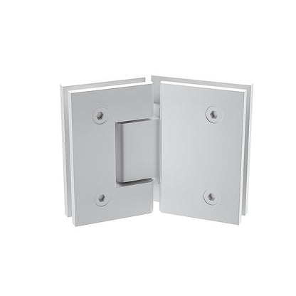 135° Glass-to-Glass Stainless steel Square Shower Hinge in White