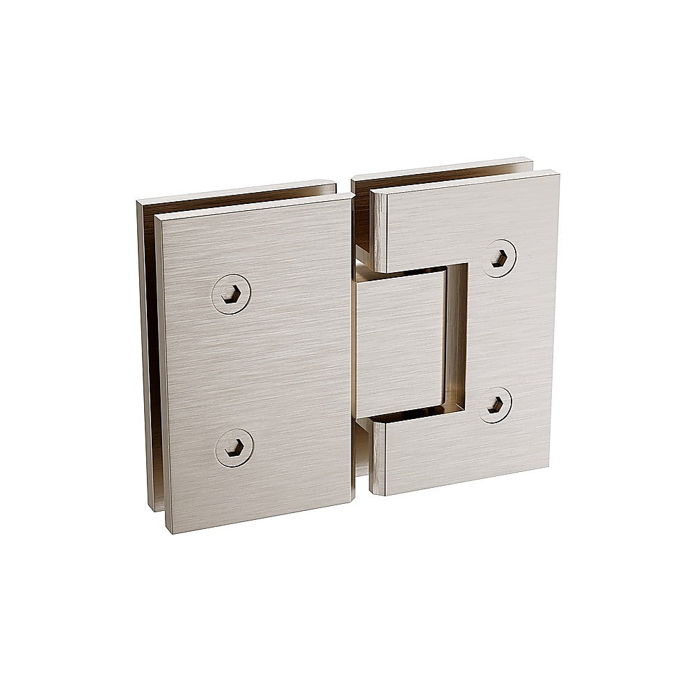 100cm Wall to Wall Frameless Shower Screen with Nickel Channel and SS Hinges , Round Handle