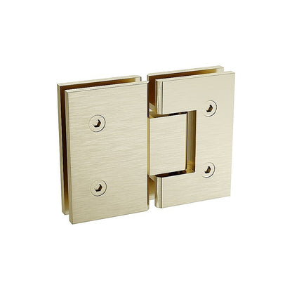 120x70cm Corner Frameless Shower Screen with Gold Channel and SS Hinges, Round Handle