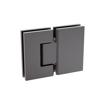 120x70cm Corner Frameless Shower Screen with Gunmetal Brackets and SS Hinges, Round Handle