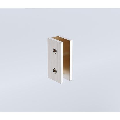 120x80cm Corner Frameless Shower Screen with Nickel Brackets and SS Hinges, Round Handle