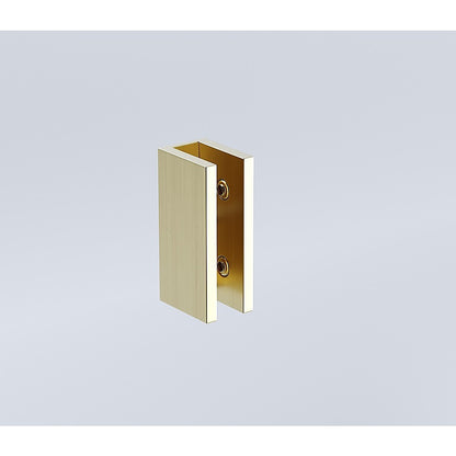 120x70cm Corner Frameless Shower Screen with Gold Brackets and Brass Hinges, Round Handle