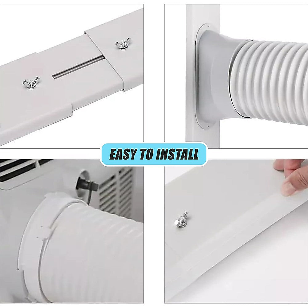 Portable Air Conditioner Window Slide Kit Part Exhaust Adaptor Hose Pipe & Plate