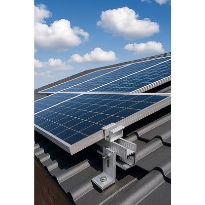 Universal Solar Panel Roof Mount Kit with Clamps – Brackets for RV, Home, Shed