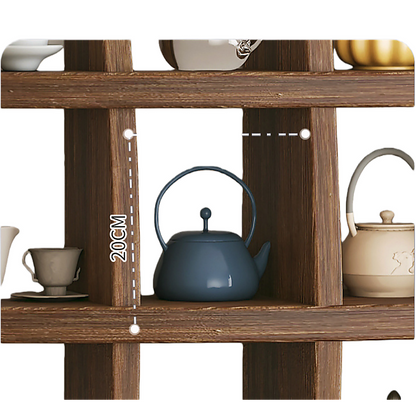90x90cm Solid Wood Wall Mounted Display Shelf Antique Style Decor