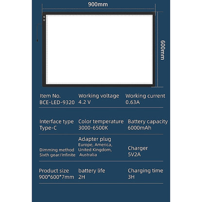 A1 LED Light Box for Drawing, Calligraphy & Tracing Artists Pad