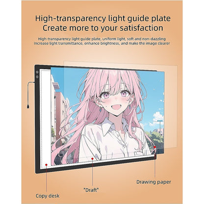 A2 LED Light Box for Drawing, Calligraphy & Tracing Artists Pad