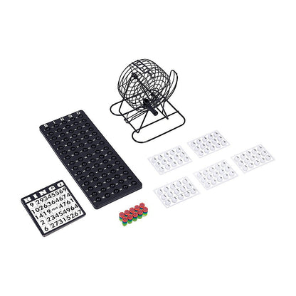 Bingo Game Set with Cards Balls and Cage for Family Party Fun